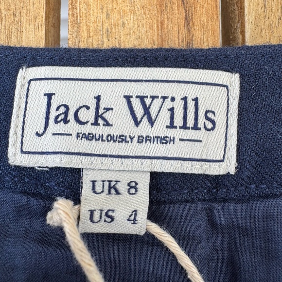 Jack Wills Navy Pleated Women's Skirt Size 4 - Picture 8 of 8